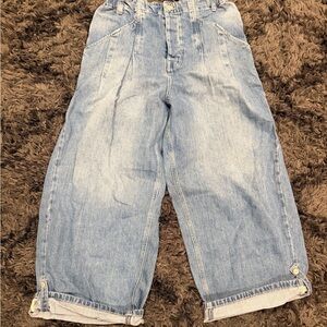 Free People Light Blue Wide Leg Jeans